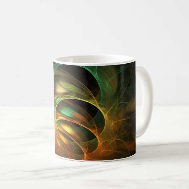 Färgfull coon Fractal Kaffemugg (Framsida höger)