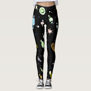 Färgfull Cosmic Celestial Splendor Mönster Leggings