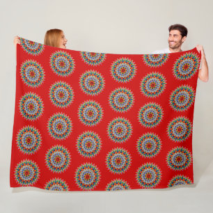 Färgfull Costa Rica Folklore-design Fleecefilt