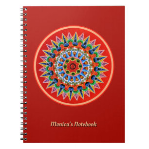 Färgfull Costa Rican Art-anteckningsbok med text Anteckningsbok