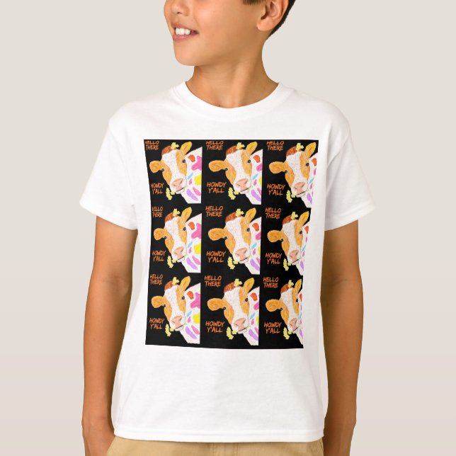 Färgfull Cow Baby T-Shirt (Framsida)