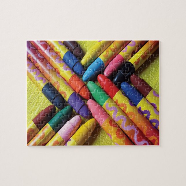 Färgfull Crayon Puzzle Pussel (Horisontell)