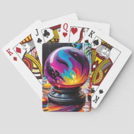 Färgfull Crystal Boll Casinokort