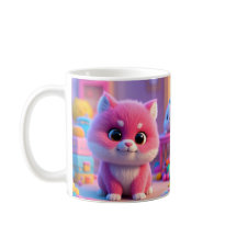 Färgfull Cute Cat Mugg - Brighten din dag!