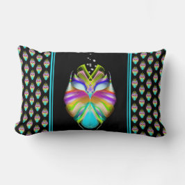 Färgfull cyan och svart Oracle Uggla Lumbarkudde