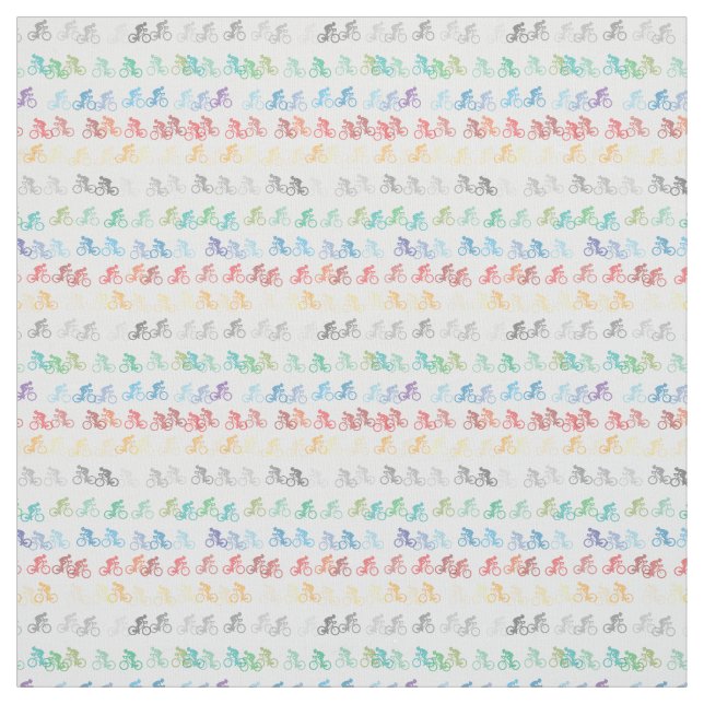 Färgfull cykelformad bomullsstruktur tyg (Prov)