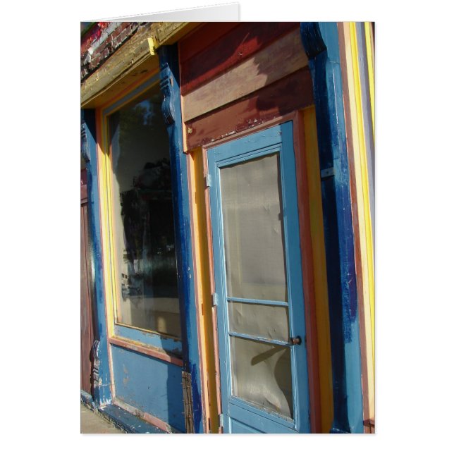 Färgfull daggdörr hälsningskort (Framsidan)