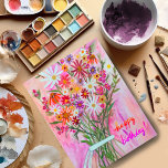Färgfull Daisy Bouquet Grattis på födelsedagen Vykort<br><div class="desc">Anpassa kortet med ett speciellt namn och din egen text på baksidan! Kolla min butik för mer!</div>