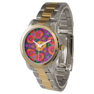 Färgfull Daisy Bouquet Mönster Armbandsur