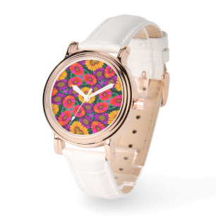 Färgfull Daisy Bouquet Mönster Armbandsur