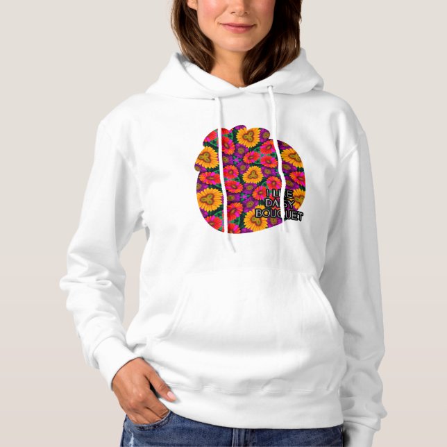 Färgfull Daisy Bouquet Mönster T Shirt (Framsida)
