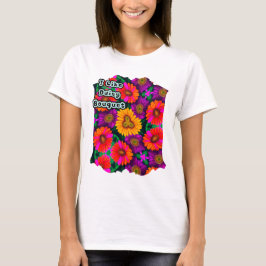 Färgfull Daisy Bouquet Mönster T Shirt