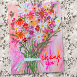 Färgfull Daisy Bouquet Tack Vykort<br><div class="desc">Anpassa kortet med ett speciellt namn och din egen text på baksidan! Kolla min butik för mer!</div>