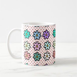 Färgfull Daisy Kaffemugg