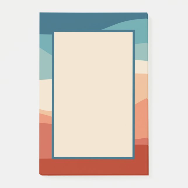 Färgfull dekoration i stil vågar post-it block (Framsida)