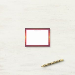 Färgfull diagonal Rand Retro Post-it Block