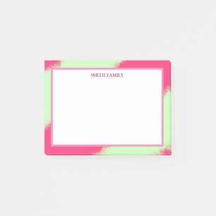 Färgfull diagonal Rand Retro Post-it Block