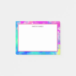Färgfull diagonal Rand Retro Post-it Block