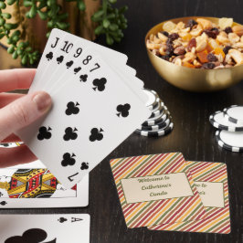 Färgfull diagonal stripe med flera Färg för Condo Casinokort