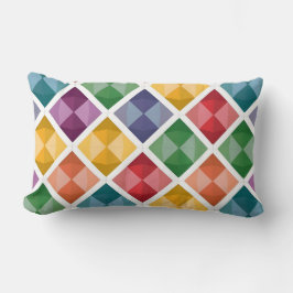 Färgfull Diamond Mönster Tote bags Vibrant Geometr Lumbarkudde