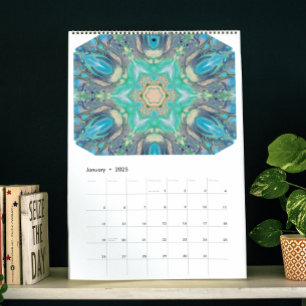 Färgfull digital Abstrakt Art-kalender varje år Kalender