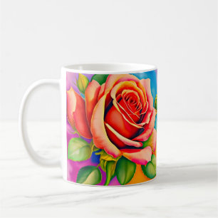 Färgfull digital målning i Ro Kaffemugg