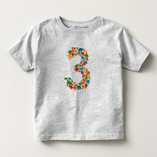 Färgfull Dinosaur Baby Shirt T (Framsida)
