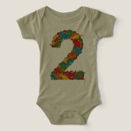 Färgfull Dinosaur baby-svit T Shirt