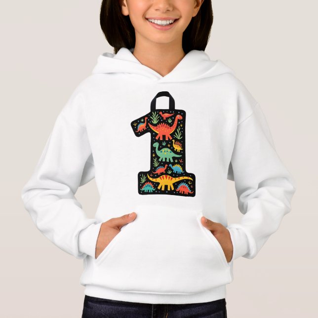 Färgfull Dinosaur Shirt Design T (Framsida)