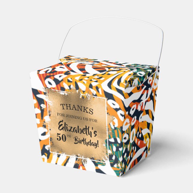 Färgfull djurutskrift Mönster Presentaskar (Framsidan Sidan)