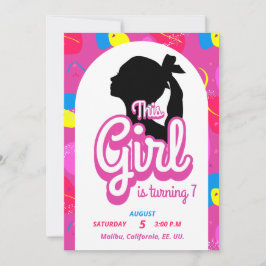 Färgfull doll inbjudan