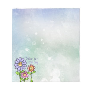 Färgfull doodlblomtrio anteckningsblock