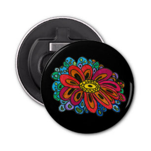 Färgfull doodle flaska-öppnare flasköppnare