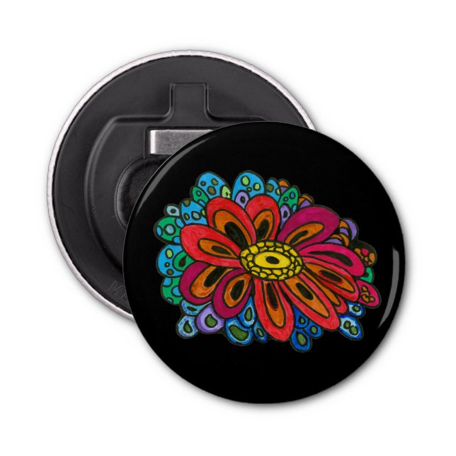 Färgfull doodle flaska-öppnare flasköppnare (Framsidan)