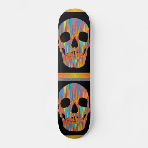 Färgfull Döskalle skateboard Bräda 19,5 Cm