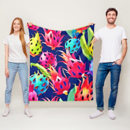 Färgfull Dragon Fruit Fleecefilt