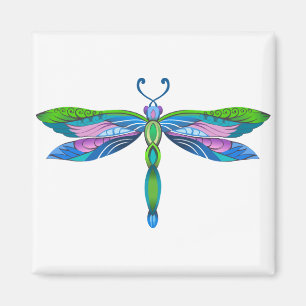 Färgfull Dragonfly Magnet
