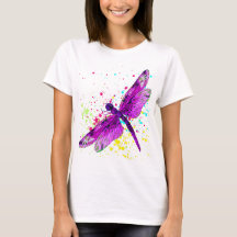 Färgfull dragonfly t-shirt
