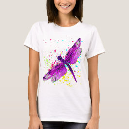 Färgfull dragonfly t-shirt