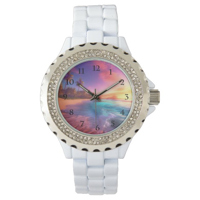 Färgfull Dreamy Beach Armbandsur (Framsida)