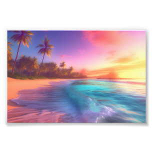 Färgfull Dreamy Beach Fototryck