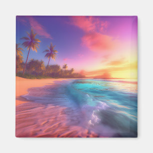 Färgfull Dreamy Beach Magnet