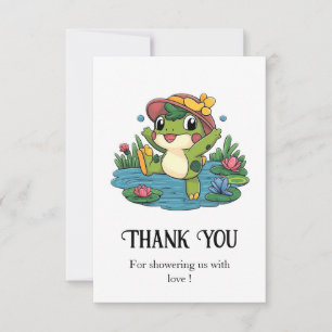 Färgfull Dreamy Frog Baby Shower Tack Kort