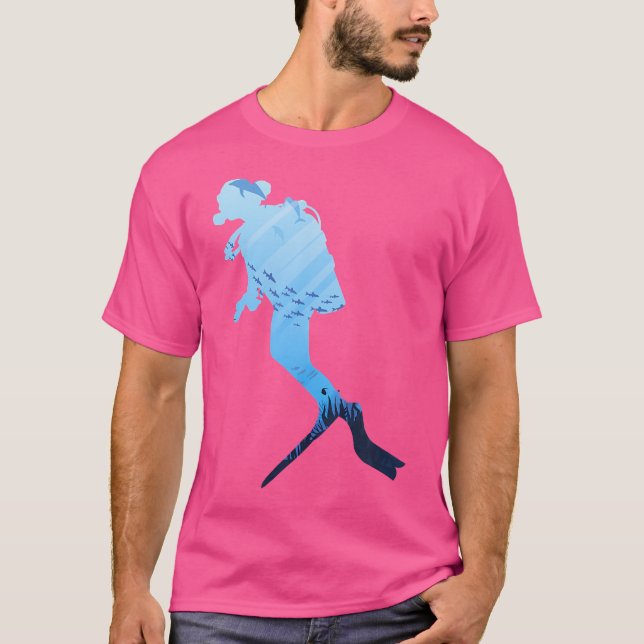 Färgfull Dyka T Shirt (Framsida)