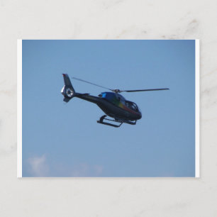 Färgfull E120-helikopter Vykort