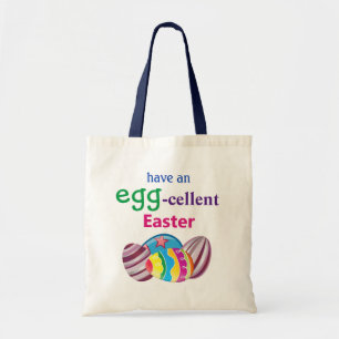 Färgfull EGGcellent-Påskägg, tote-säck Tygkasse