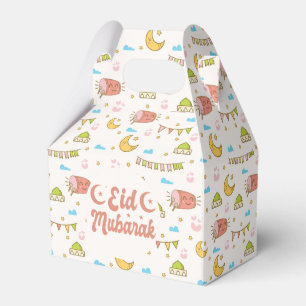 Färgfull Eid Mubarak Eid Goodie Favor Box Presentaskar