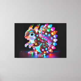 Färgfull ekorre - Naturens Stollig i brant Col Canvastryck