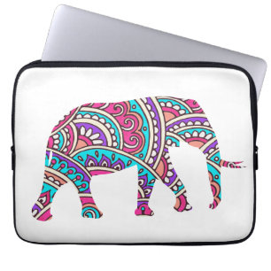 Färgfull elefant laptop sleeve