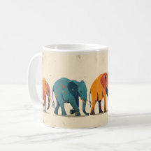 Färgfull elefant-Vintage